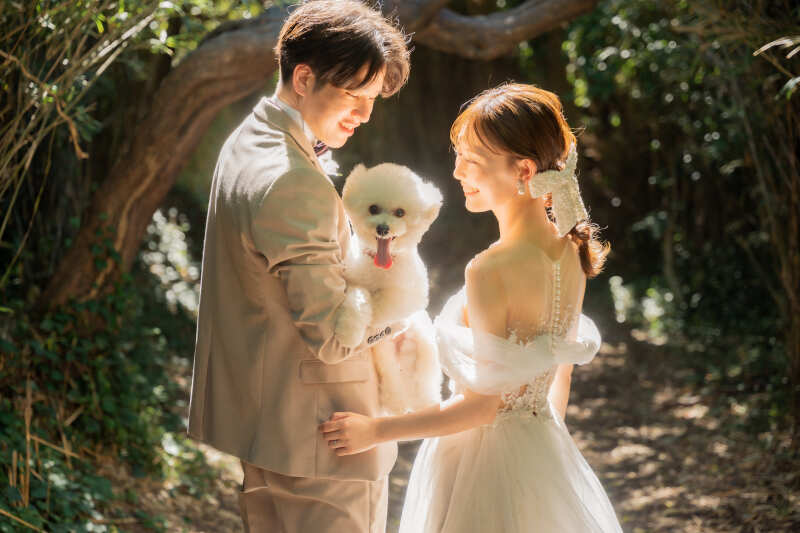 ワンちゃんも一緒に撮ります^^