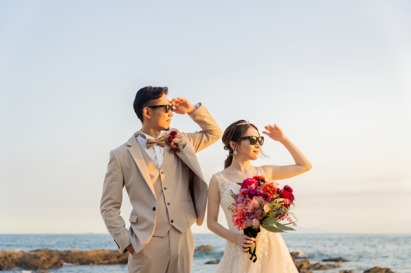 【3,4,5月撮影】自然ロケ前撮りフォト〈衣装+ヘアメイク+車送迎+データ150枚+ブーケ+ブートニア+アクセ〉