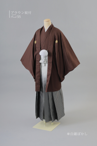 ブラウン紋付