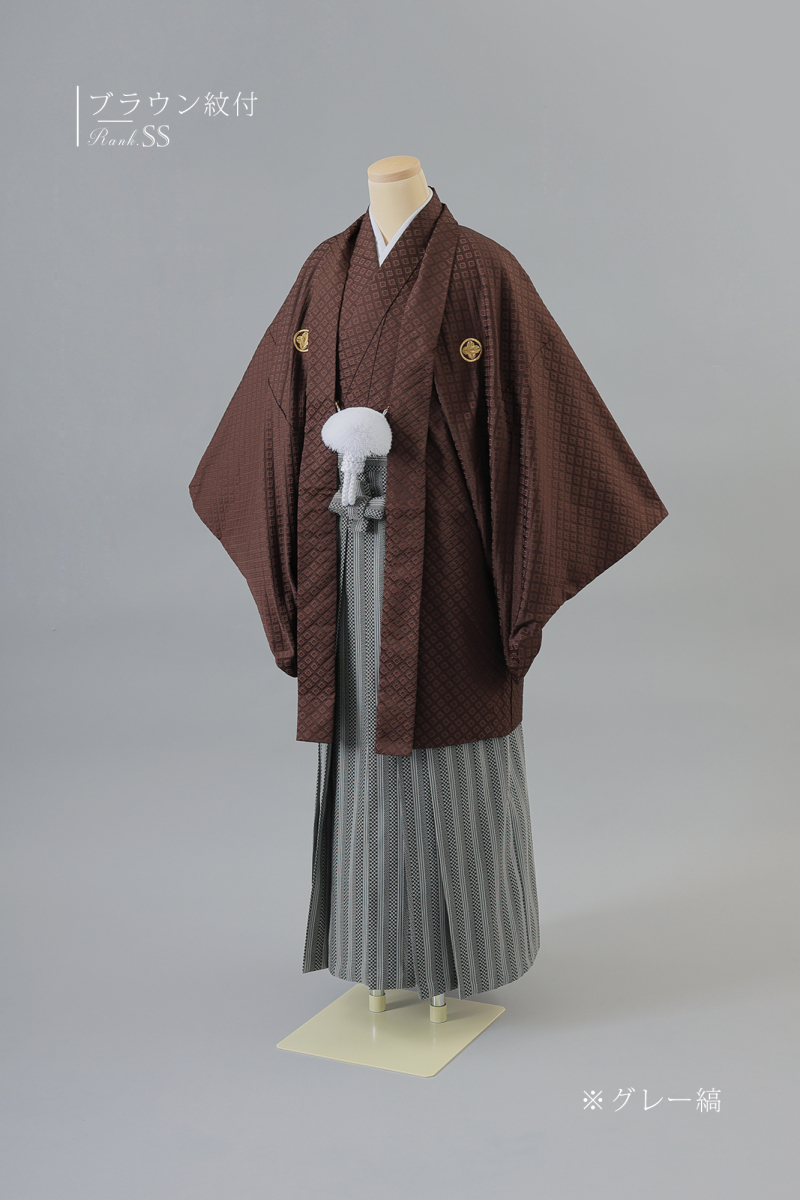 ブラウン紋付