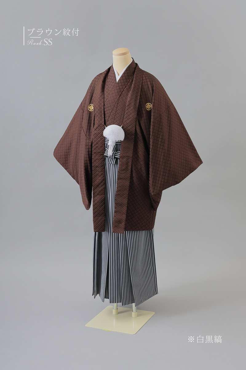 ブラウン紋付