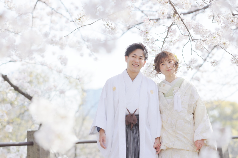 淡いカラーの和装コーディネート