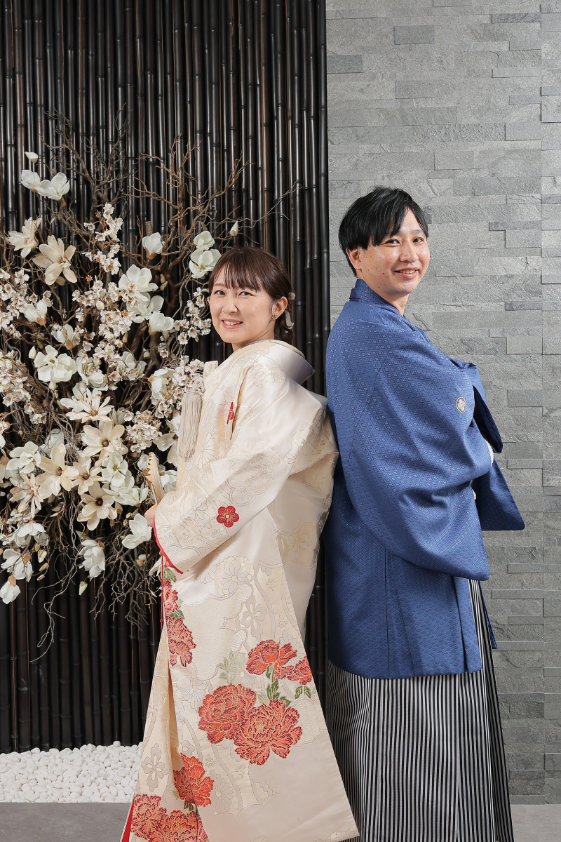 背中合わせショット