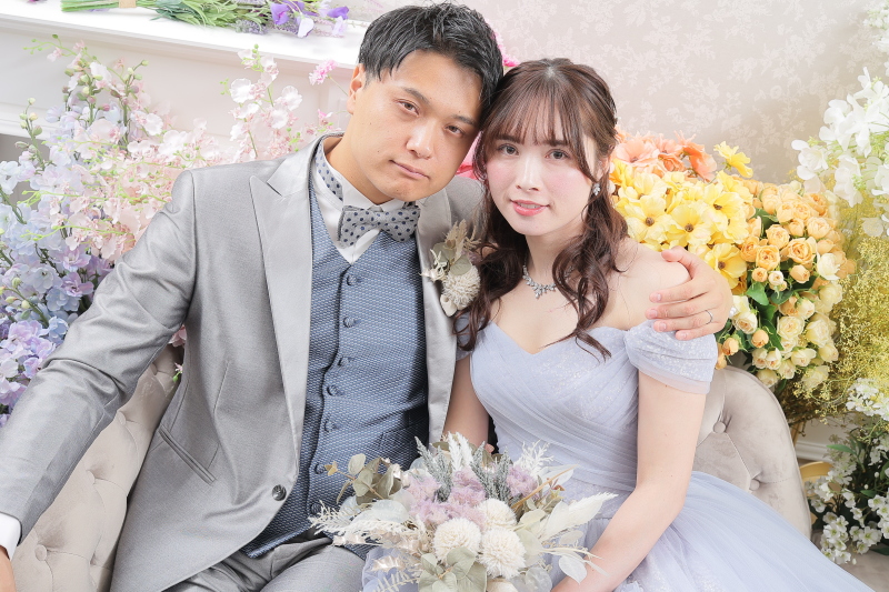 頬を寄せたショット