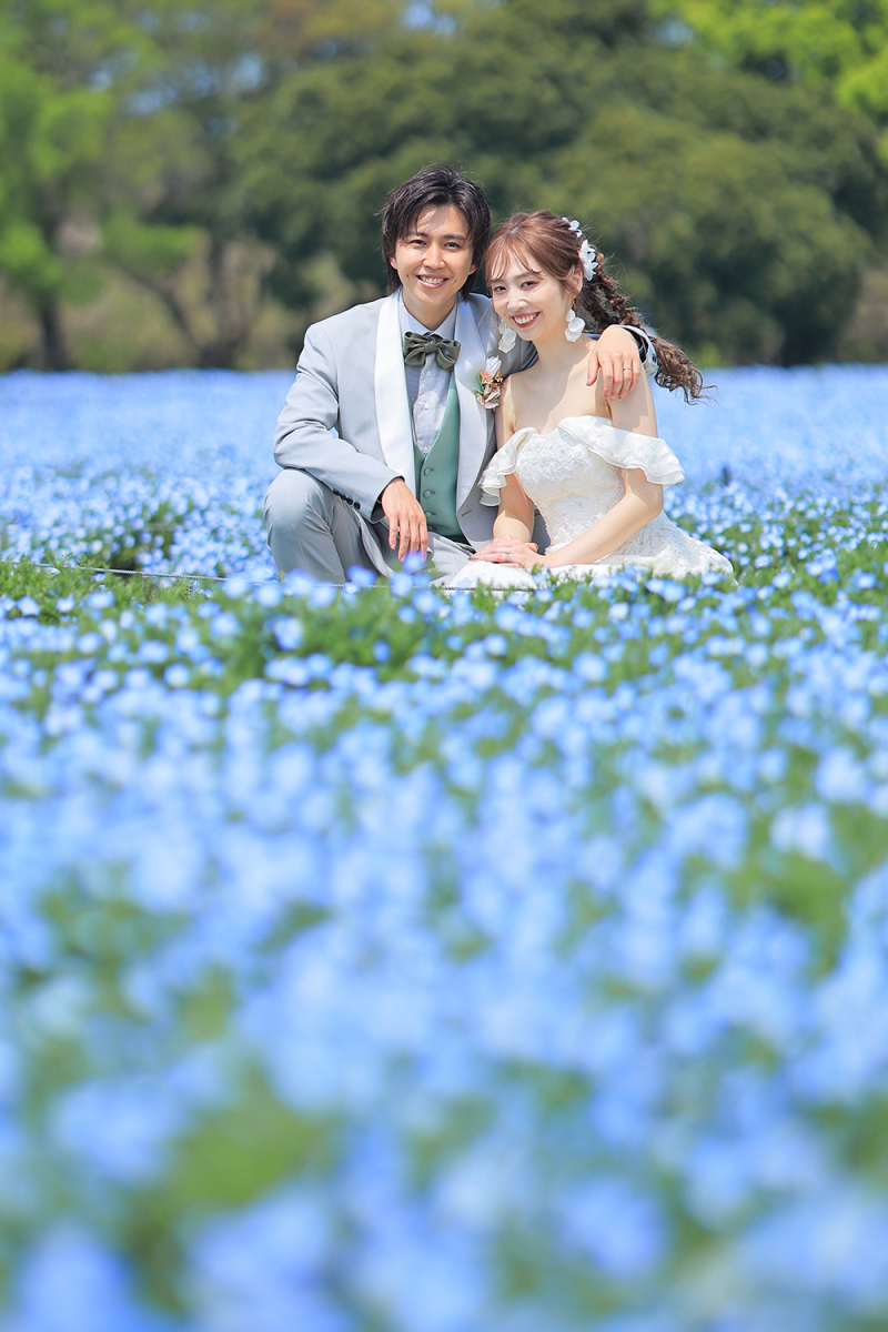 笑顔でカメラ目線