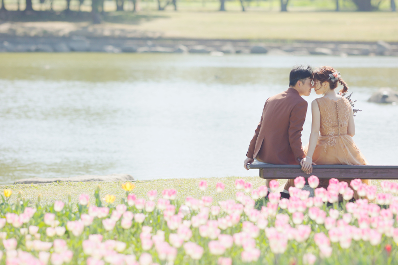 水辺のチュウリップ♪