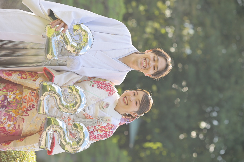 笑顔でカメラ目線