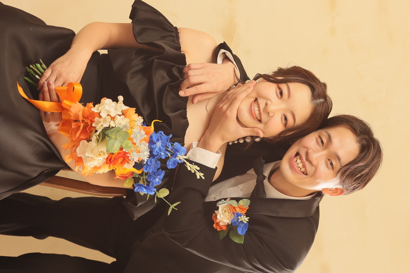 頬を寄せたショット