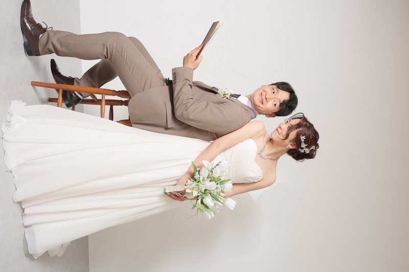 背中合わせショット