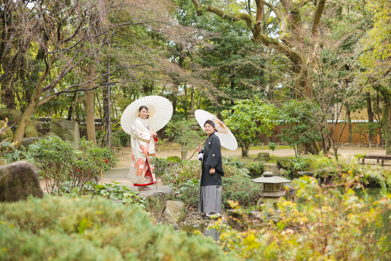 studio marry_庭園で撮影できる