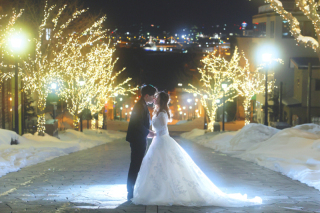 イルミネーションで幻想的なショットを。