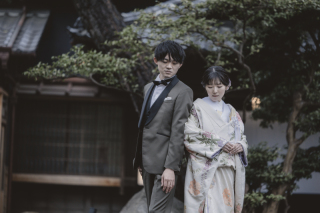 高宮庭園茶寮　和洋折衷のお衣装で