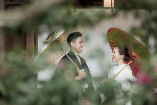 高宮庭園茶寮　笑顔がとても素敵なお二人です