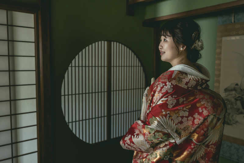 新婦様の視線の先には…