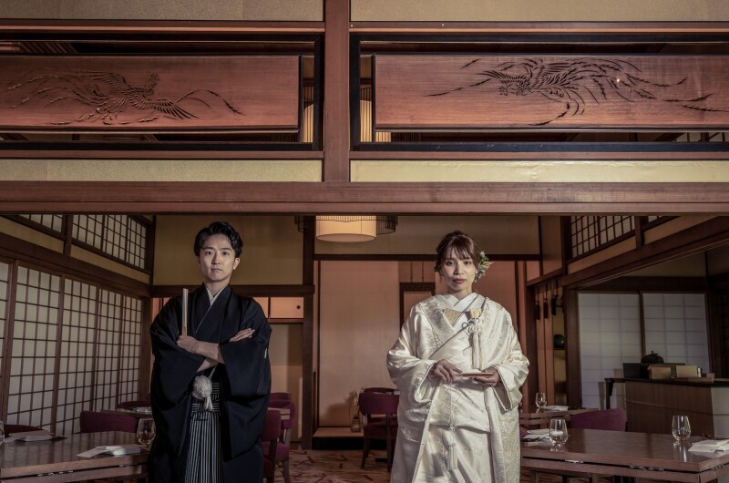 高宮庭園茶寮　和装で趣のある撮影