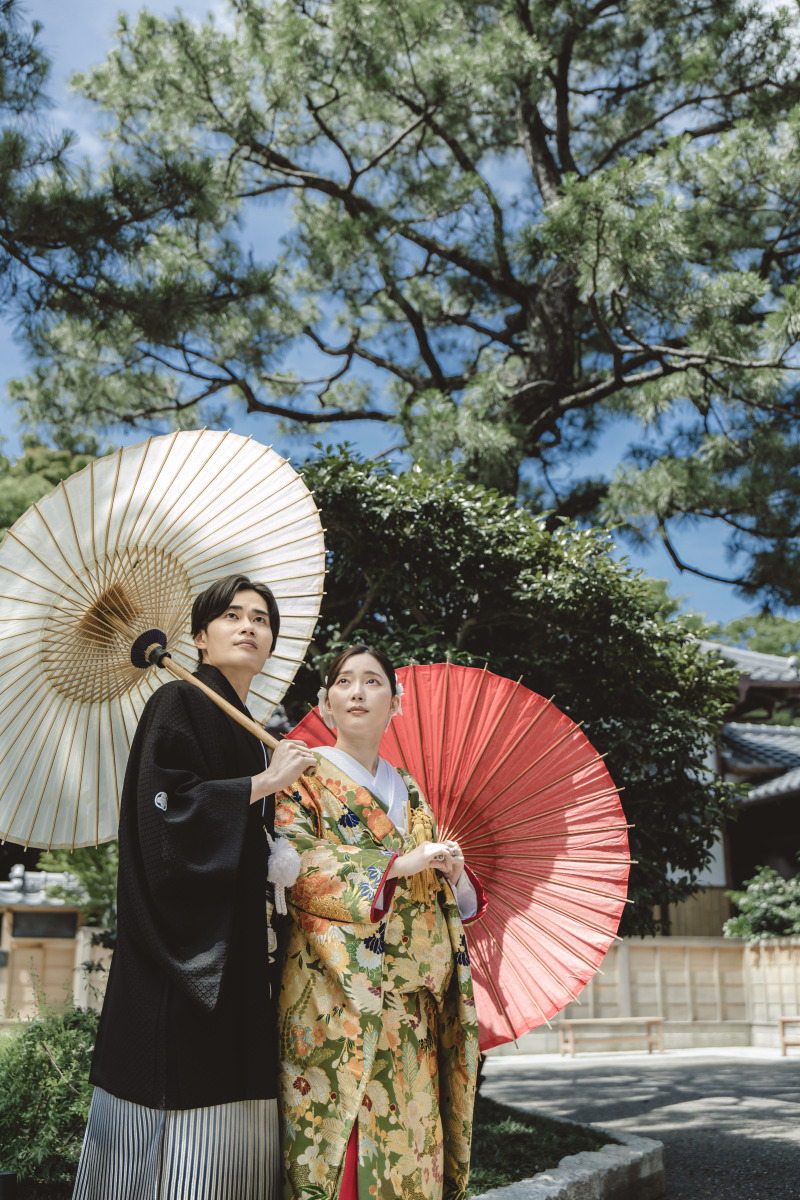 番傘を使用して