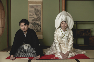 高宮庭園茶寮　旧家屋×和装でお衣装を映えさせるシーン