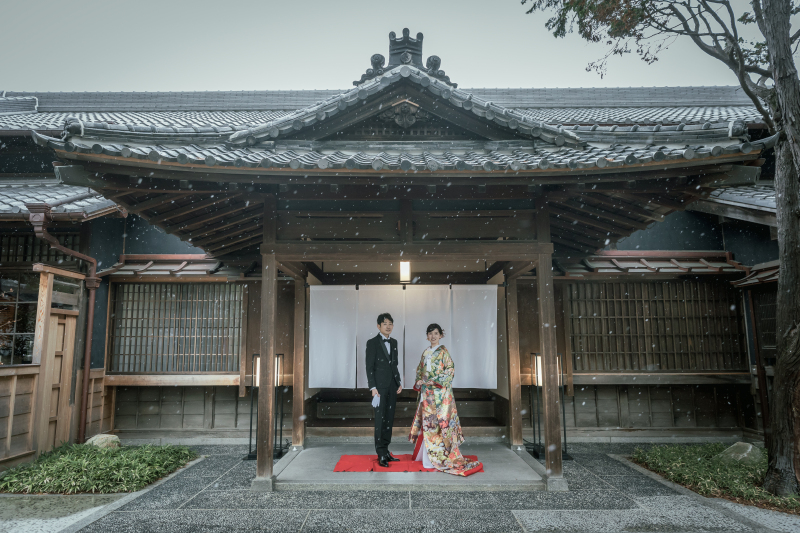 暖簾前にて　お二人で