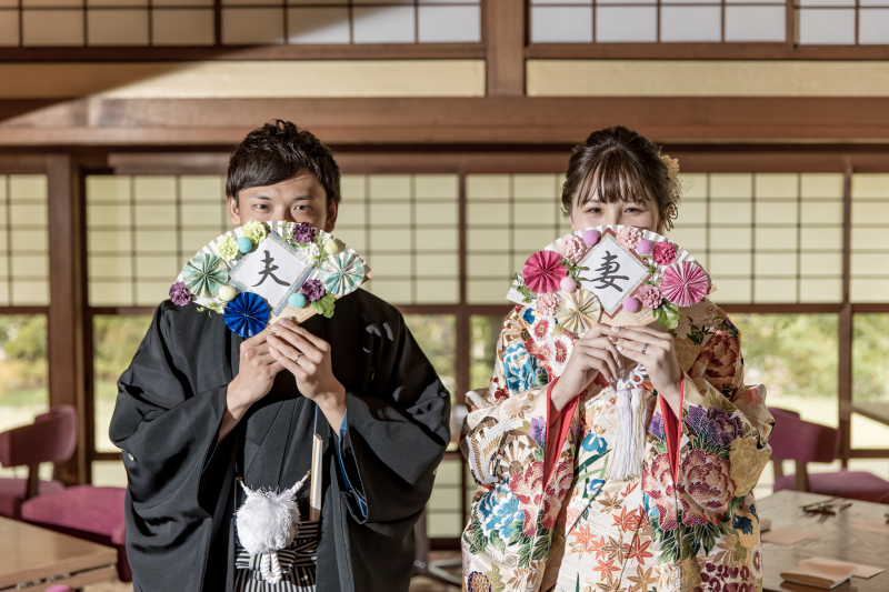 高宮庭園茶寮　お二人の微笑ましい雰囲気を