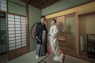 高宮庭園茶寮　茶室にて風情あるお写真を