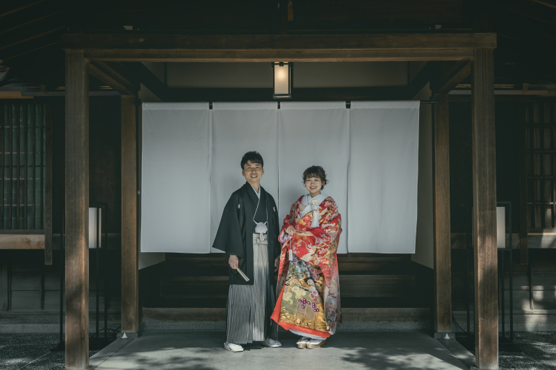 定番の暖簾前ショット