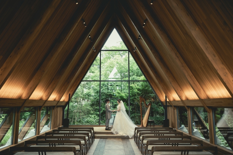 ONE PHOTO WEDDING 高宮庭園_チャペルで撮影できる