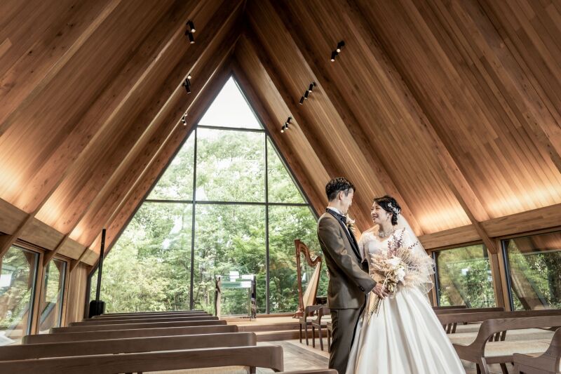 ONE PHOTO WEDDING 高宮庭園_チャペルで撮影できる