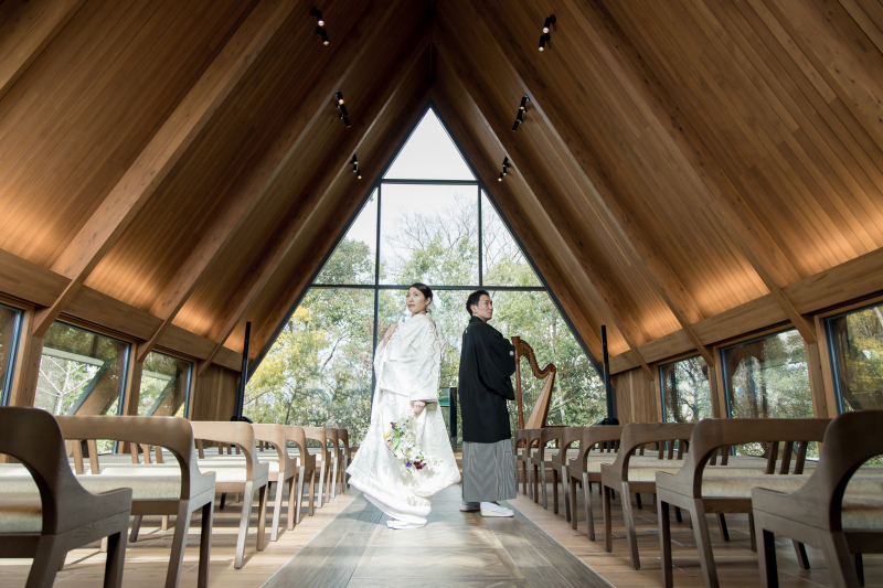 和装での挙式も素敵に