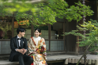 ONE PHOTO WEDDING 高宮庭園_【和装&times;洋装】モダンスタイルフォト