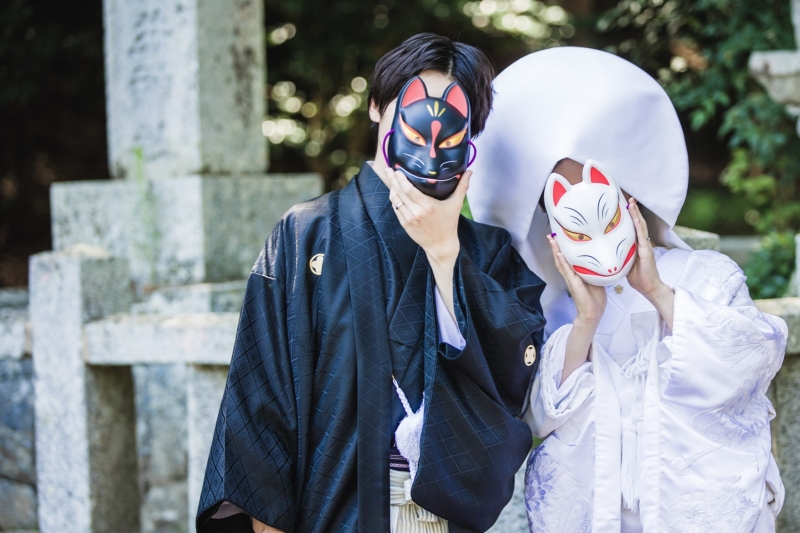 アイテムを使っておふたりらしいショットも