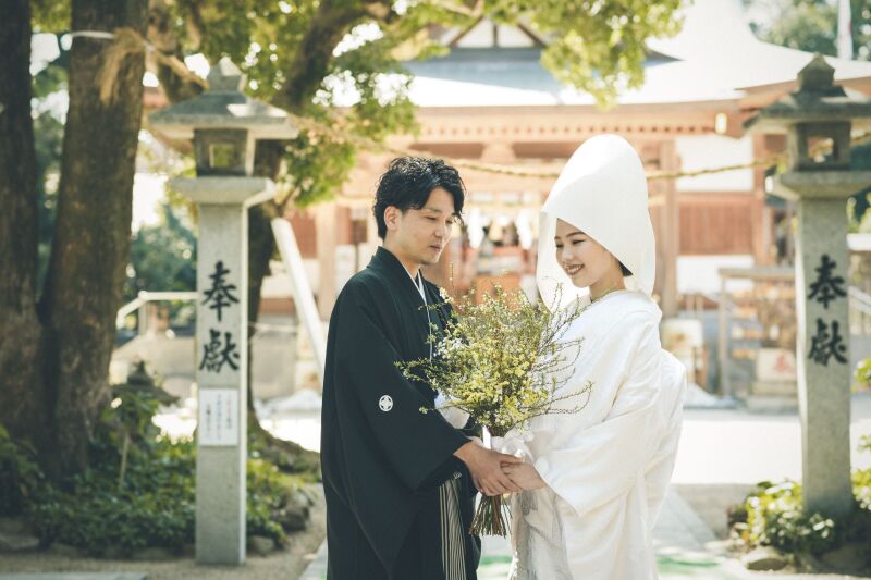 【和装】新プラン誕生!縁結びのご利益のある高宮八幡宮と、100年の歴史のある高宮庭園茶寮での歴史を感じるフォトプラン