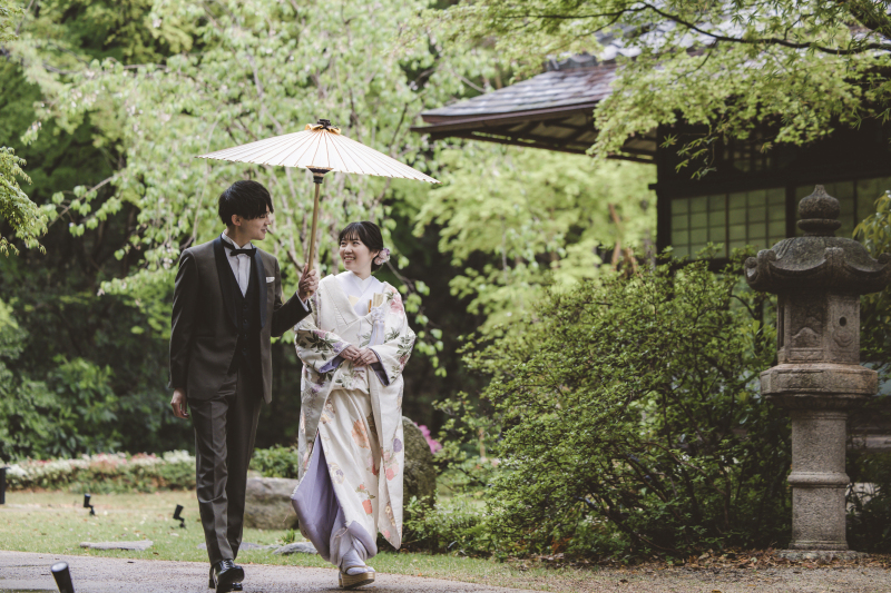 【和洋装】5～7月限定/高宮庭園茶寮の邸宅をバックに撮影する新緑撮影プラン