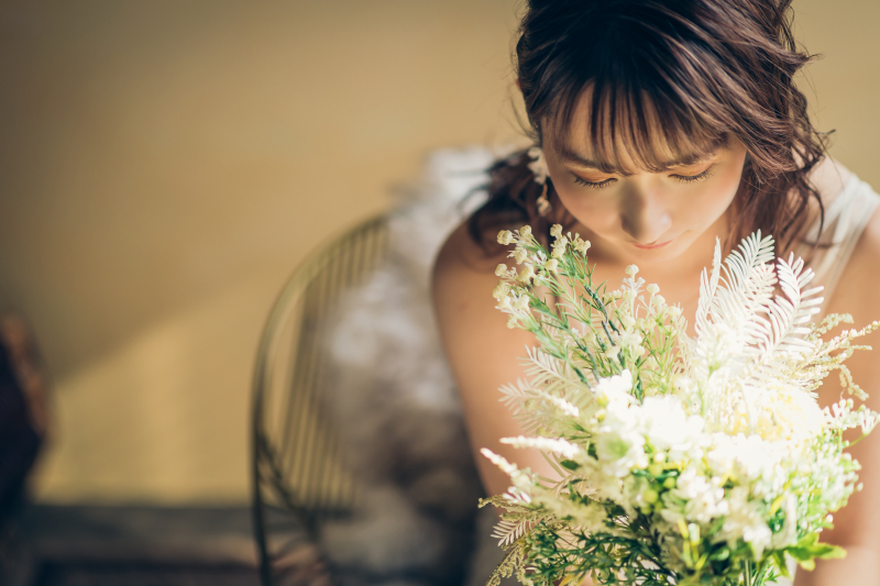 小物やブーケもレンタル可能