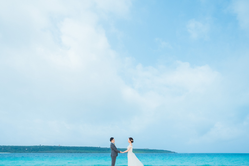 沖縄の海や自然でリラックスしながら撮影を