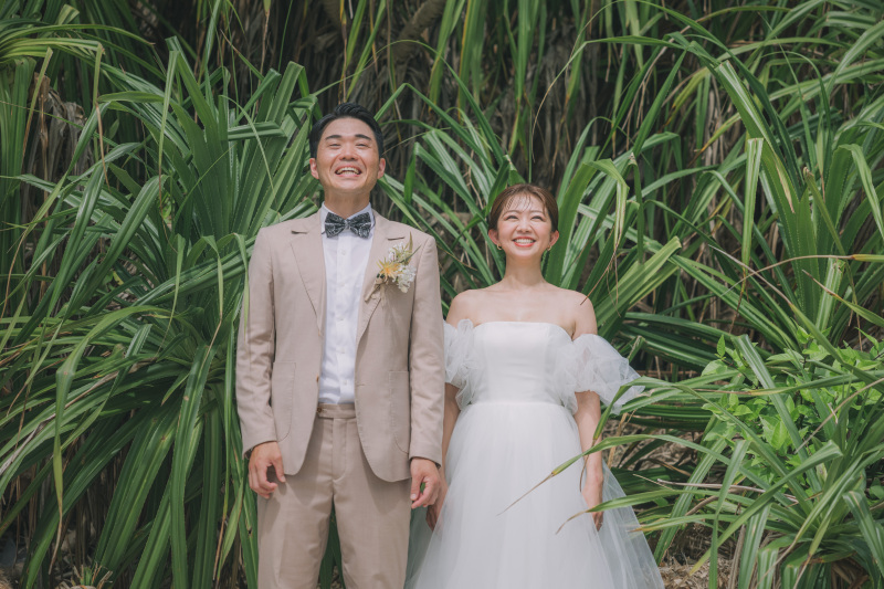 お二人の自然な表情を大自然の中でお撮りします。