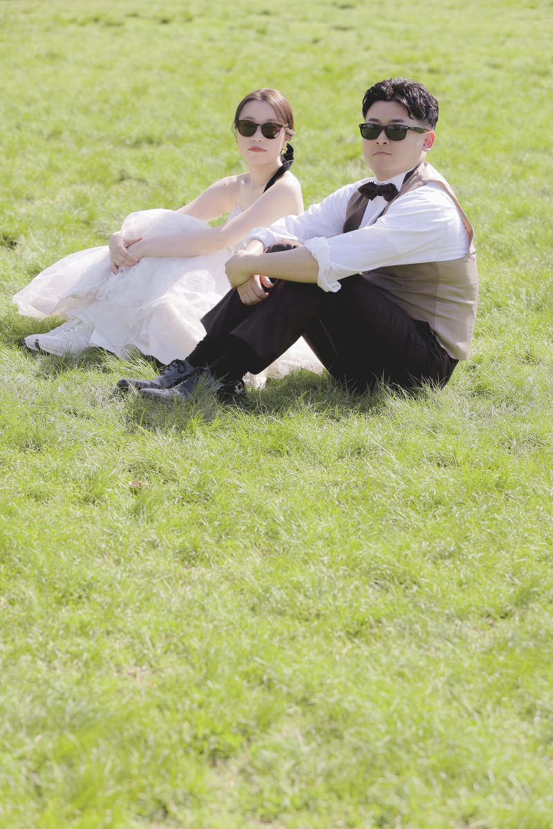 サングラスかけて