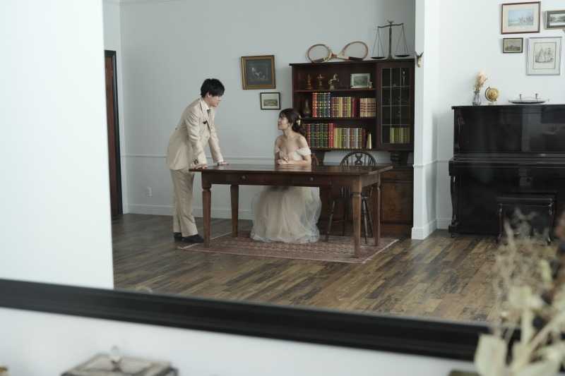 鏡を使って・・・