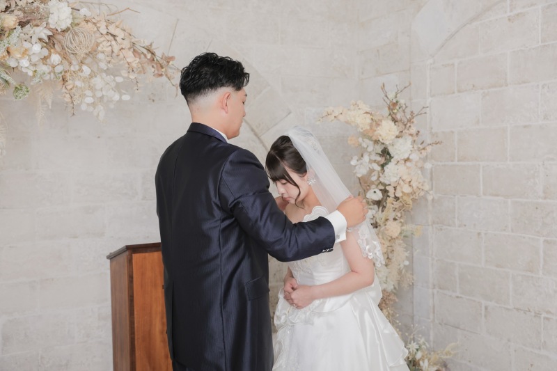 新郎様のベールアップシーン