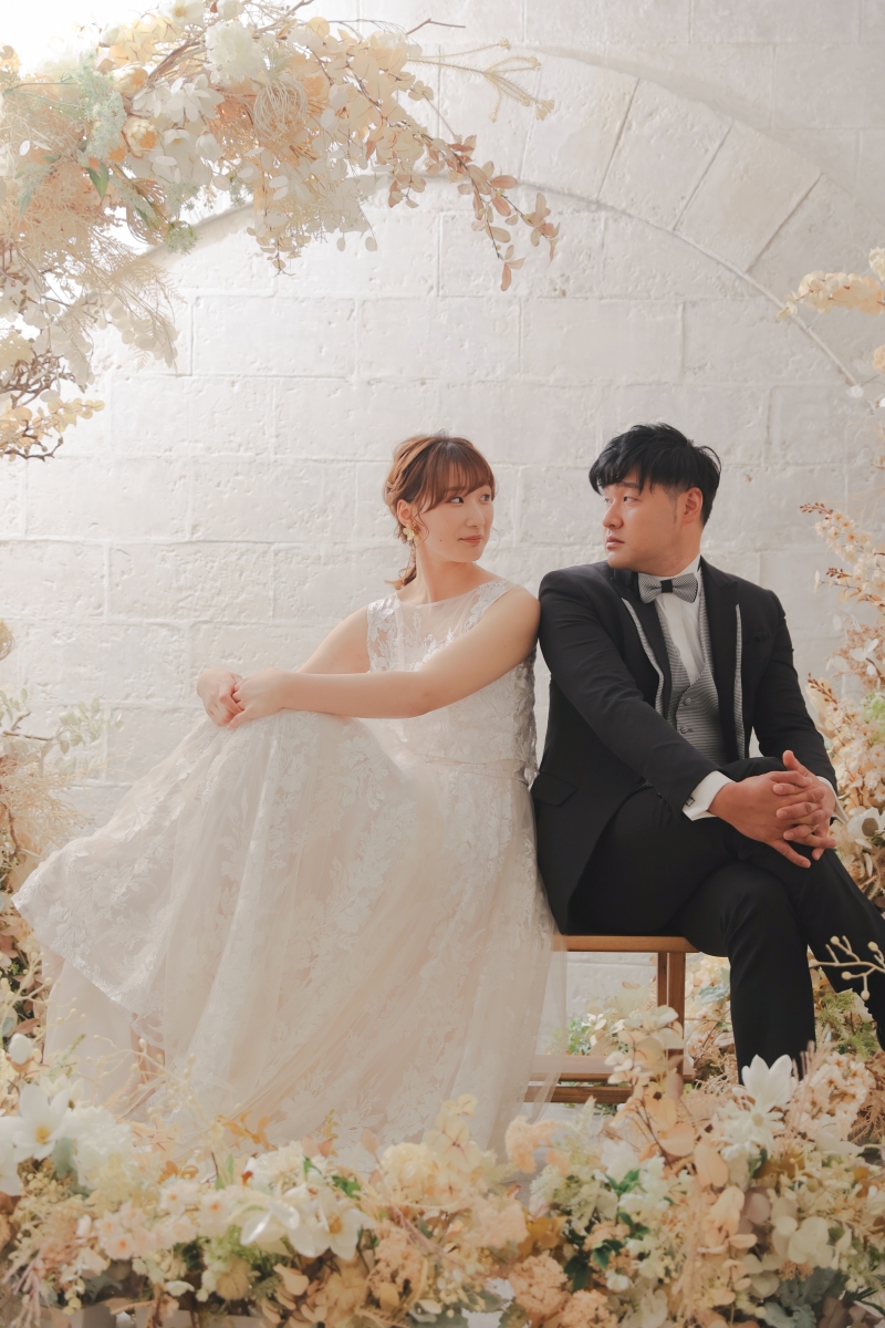 スタジオで洋装+和装撮影♩