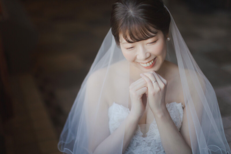 ベールをつけて♡