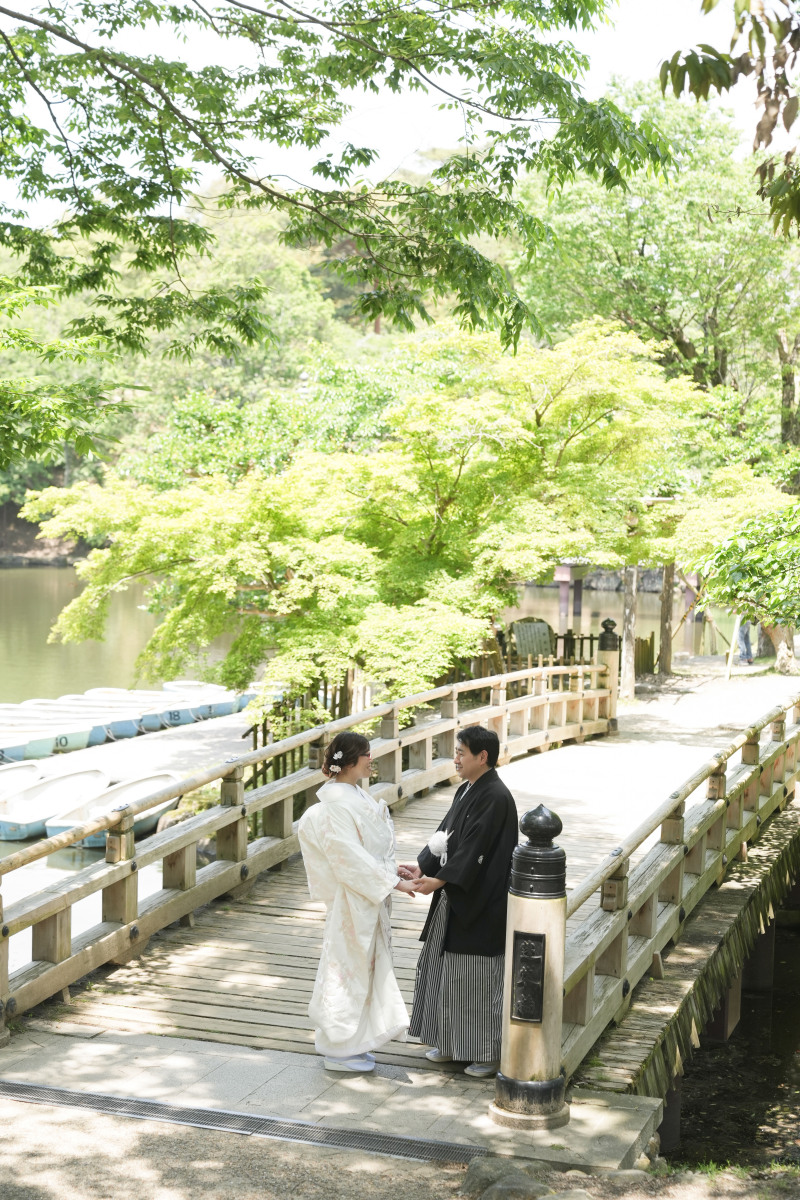 まずは浮見堂からスタート