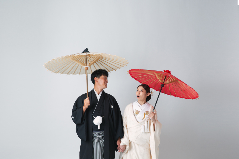 和傘をつかって