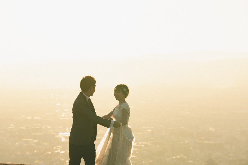 眩しいくらいの夕日