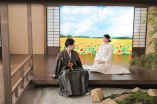 屋内庭園で和装撮影♪