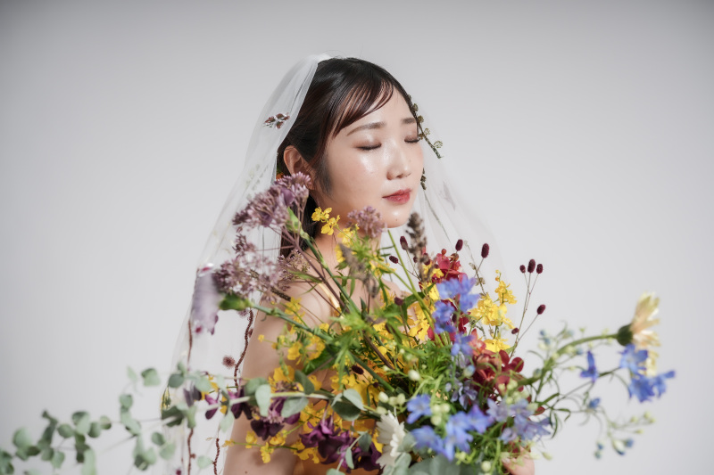 ベール×生花
