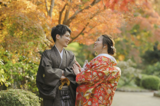 紅葉の大仙公園ロケーション