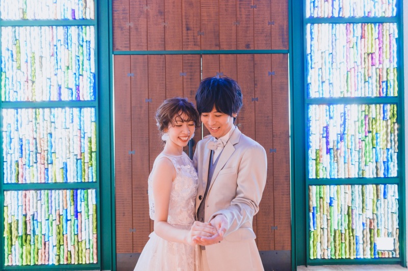 ステンドグラスの玄関