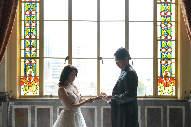 リング交換シーン