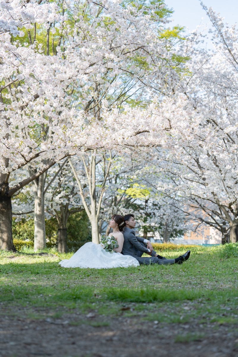 背中合わせに座ってもらって☺