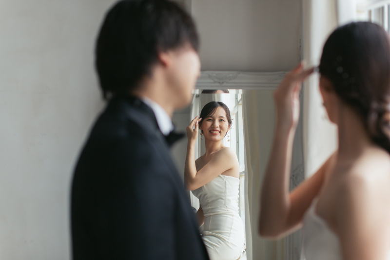 新婦様の鏡チェック